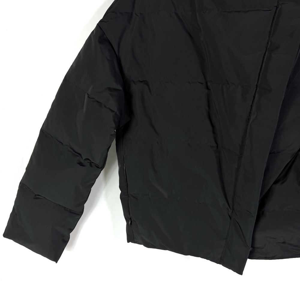 Theory Offset Puffer Jacket Black Asymmetrical Do… - image 7